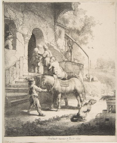 O bom samaritano, 1633. de Rembrandt van Rijn