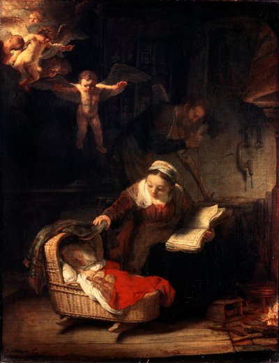 A Sagrada Família, 1645. de Rembrandt van Rijn
