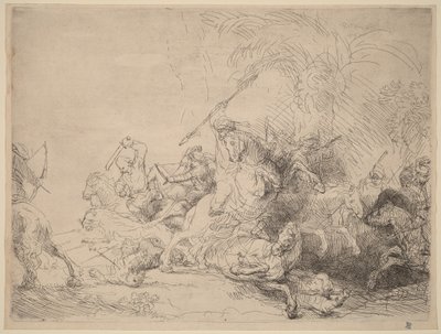A Grande Caçada ao Leão de Rembrandt van Rijn