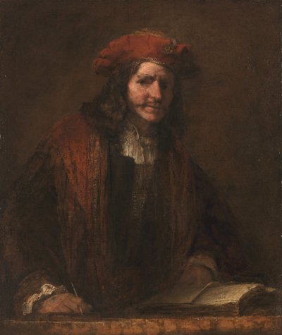 O Homem de Boné Vermelho, c. 1660 de Rembrandt van Rijn