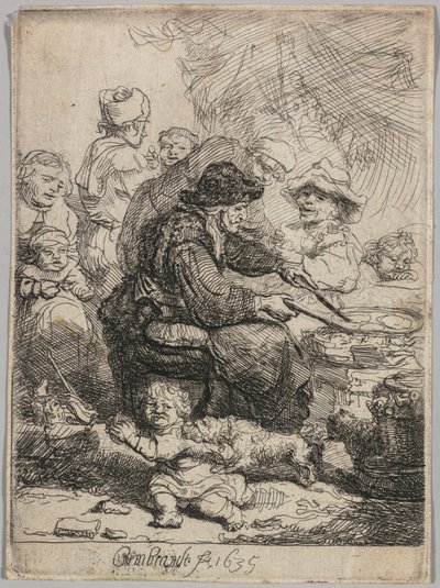 A mulher da panqueca, 1635. de Rembrandt van Rijn