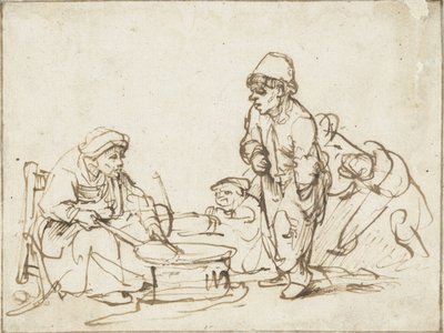 A Mulher Panqueca, c. 1635. de Rembrandt van Rijn