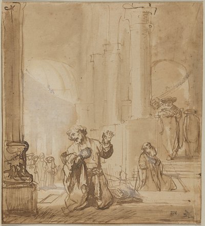 A parábola do publicano e do fariseu de Rembrandt van Rijn
