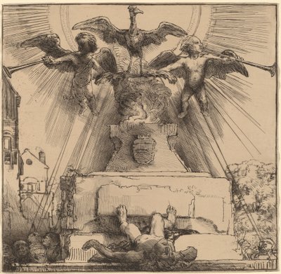 A Fênix ou a Estátua Derrubada de Rembrandt van Rijn