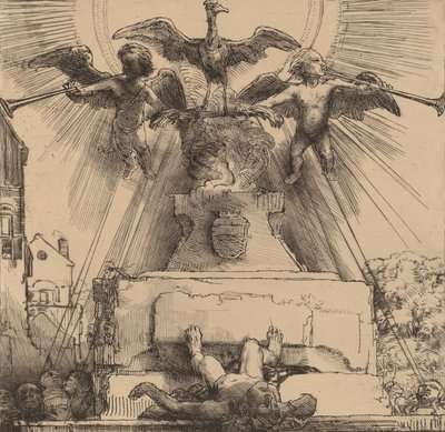A Fênix ou a Estátua Derrubada, 1658. de Rembrandt van Rijn