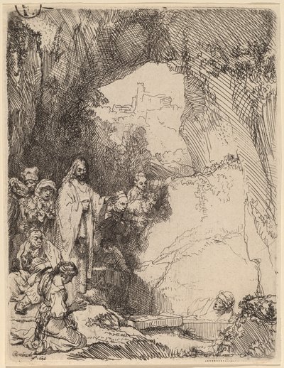 A Ressurreição de Lázaro: Prato Pequeno de Rembrandt van Rijn