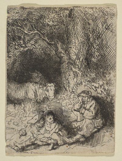 O pastor adormecido, ca. 1644 de Rembrandt van Rijn