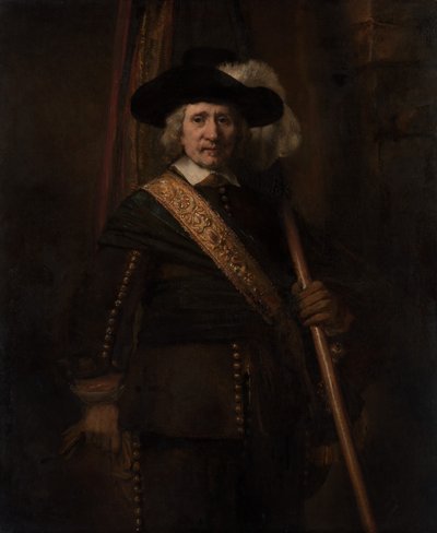 O portador padrão Floris Soop, 1604-1657, 1654. de Rembrandt van Rijn