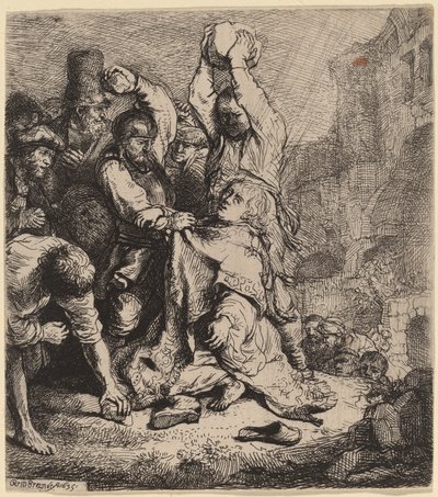 O apedrejamento de Santo Estêvão de Rembrandt van Rijn