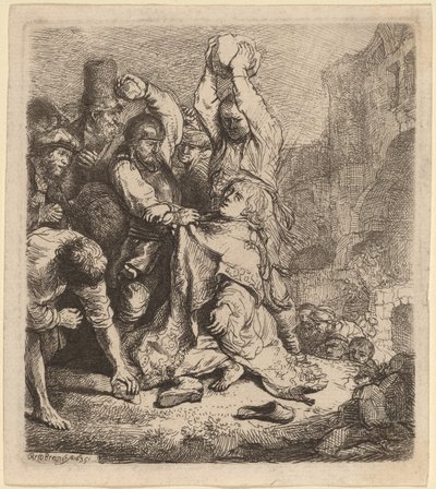 O apedrejamento de Santo Estêvão de Rembrandt van Rijn