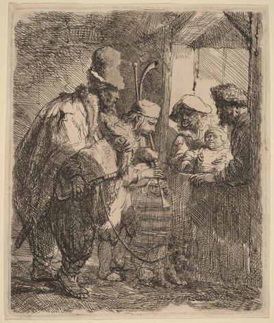 Os Músicos Itinerantes de Rembrandt van Rijn