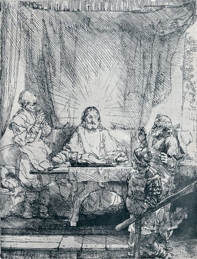 A Ceia em Emaús, 1654, 1903 de Rembrandt van Rijn
