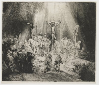 As três cruzes Cristo Crucificado entre os dois Ladrões: 