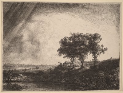 As Três Árvores de Rembrandt van Rijn