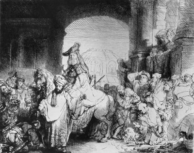 O triunfo de Mordecai, c.1640 de Rembrandt van Rijn