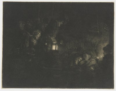 A adoração dos pastores: uma peça noturna de Rembrandt van Rijn