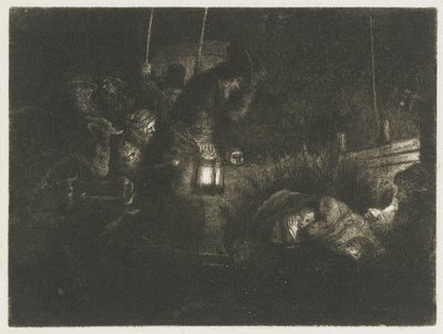 A adoração dos pastores: uma obra noturna de Rembrandt van Rijn