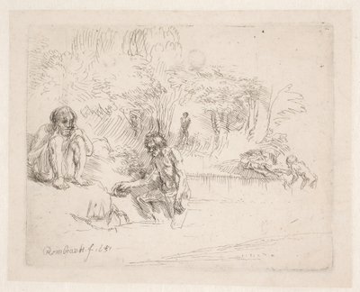 Os banhistas de Rembrandt van Rijn