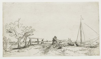 A ponte em Klein Kostverloren na Amstel de Rembrandt van Rijn