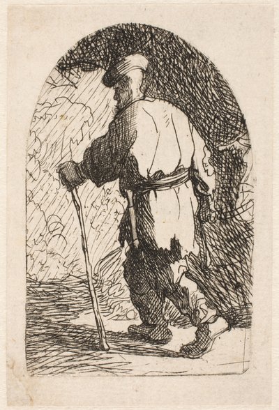 A fuga para o Egito: um esboço de Rembrandt van Rijn