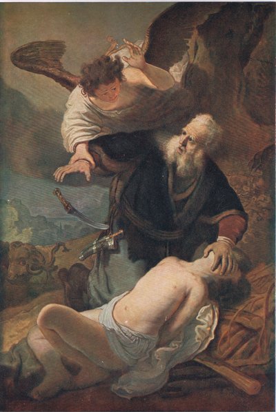 O sacrifício de Isaac, Bibbys Annual, 1916-1917 de Rembrandt van Rijn