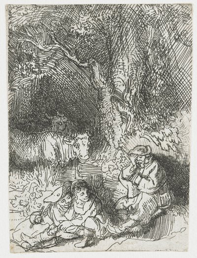 O pastor adormecido de Rembrandt van Rijn