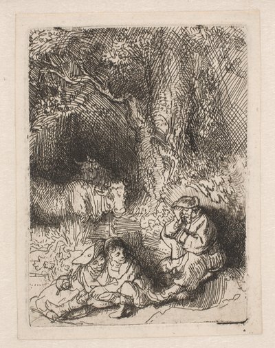 O pastor adormecido de Rembrandt van Rijn
