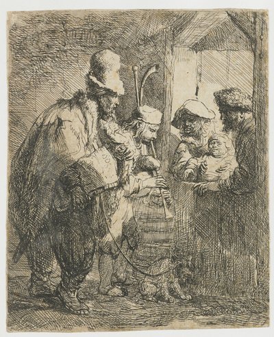 Os músicos ambulantes de Rembrandt van Rijn