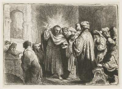 O dinheiro da homenagem de Rembrandt van Rijn