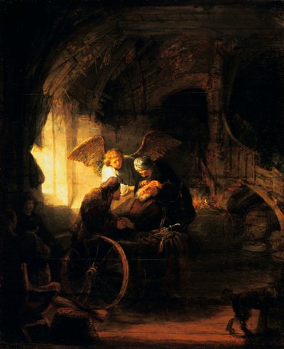 Tobias retorna à vista de seu pai, 1636 de Rembrandt van Rijn