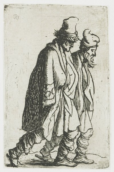 Dois mendigos de Rembrandt van Rijn