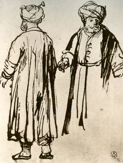 Dois Turcos Andando, 1913. de Rembrandt van Rijn