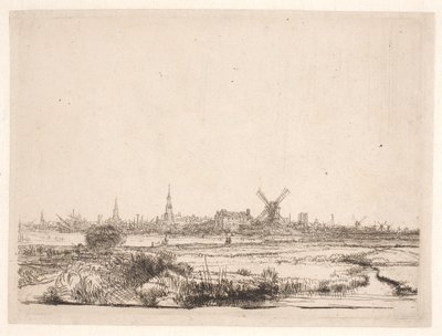 Vista para Amsterdã de Rembrandt van Rijn