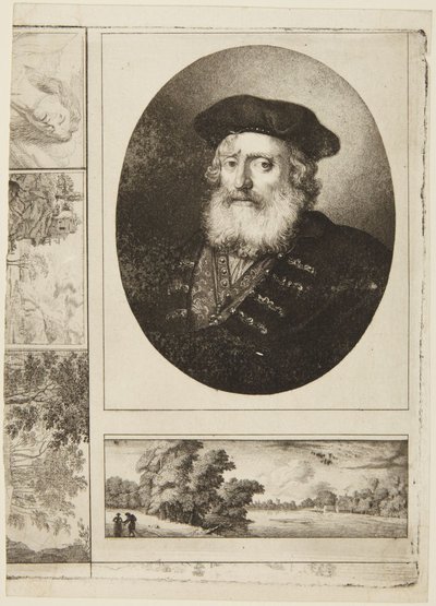 Velho com barrete de Rembrandt van Rijn