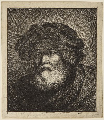 Velho com gorro de Rembrandt van Rijn