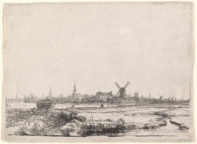 Vista de Amsterdã do noroeste de Rembrandt van Rijn