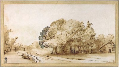 Village Road, c1650. de Rembrandt van Rijn