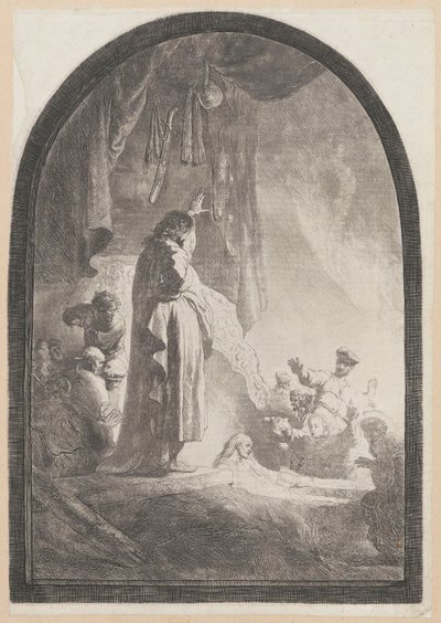 A Ressurreição de Lázaro (pintura de grandes dimensões) de Rembrandt van Rijn