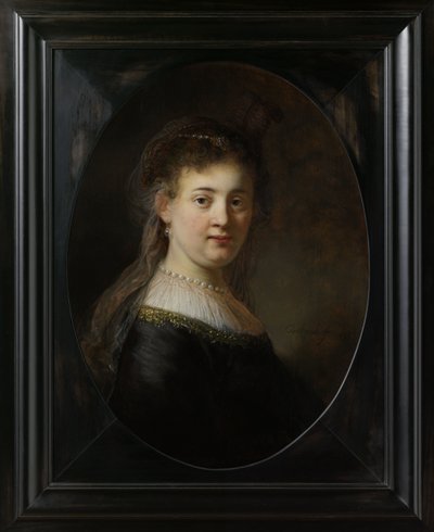 Jovem mulher em fantasia de fantasia, 1633 de Rembrandt van Rijn