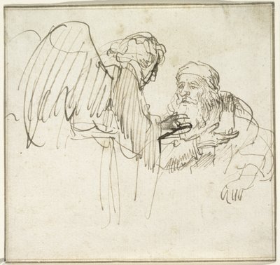 Zacarias e o Anjo, c.1635 de Rembrandt van Rijn