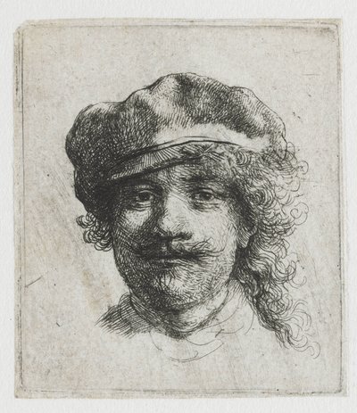 Auto-retrato com boina de Rembrandt van Rijn