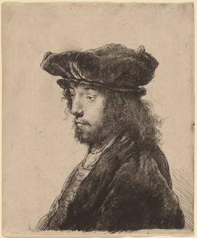 A Quarta Cabeça Oriental de Rembrandt van Rijn and Studio of Rembrandt