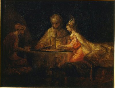 Assuero, Hamã e Ester de Rembrandt van Rijn