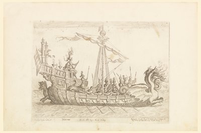 Hercole barca del Sig. Nicolo Cimenes, de Vasos dos Argonautas para a celebração do casamento de Cosimo de
