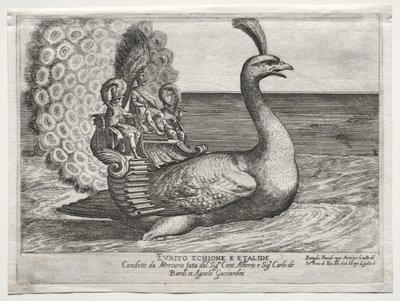Combate Naval Representado no Rio Arno em Florença, para o Casamento de Cosimo di Medici Príncipe da Toscana, e Maria Maddalena da Áustria, em 1608: Evrito Echione E Etalide de Remigio Cantagallina