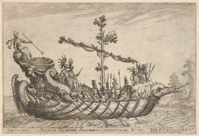 Peleus e Talamon, da série Vessels of the Argonauts, para a comemoração do casamento ..., 1608. de Remigio Cantagallina