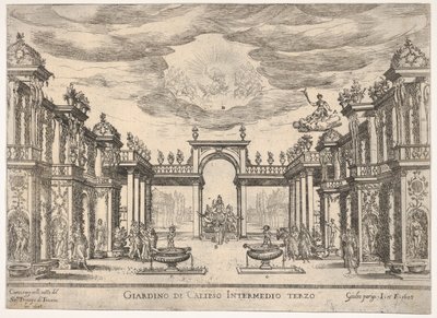 Sexto interlúdio: jardim de Calypso Sexto intermediário: jardim de Calipso, da série ..., 1608. de Remigio Cantagallina