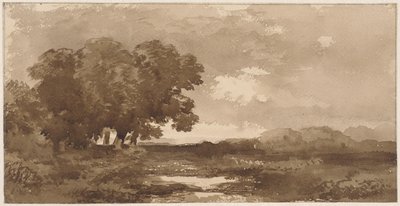 Paisagem com um grupo de árvores à esquerda de Remigius Adrianus Haanen