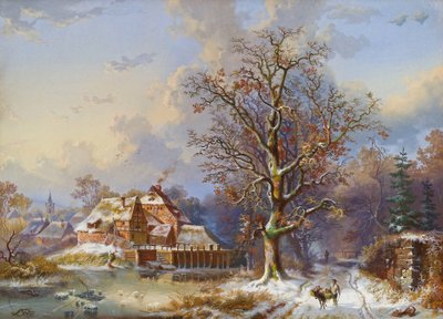 Aldeia no inverno de Remigius Adrianus Haanen