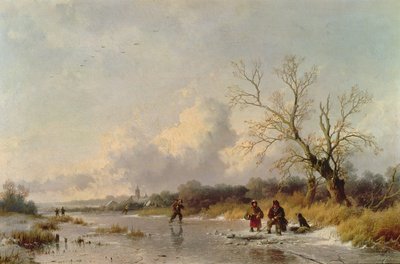 Inverno na Holanda (óleo) de Remigius Adrianus Haanen
